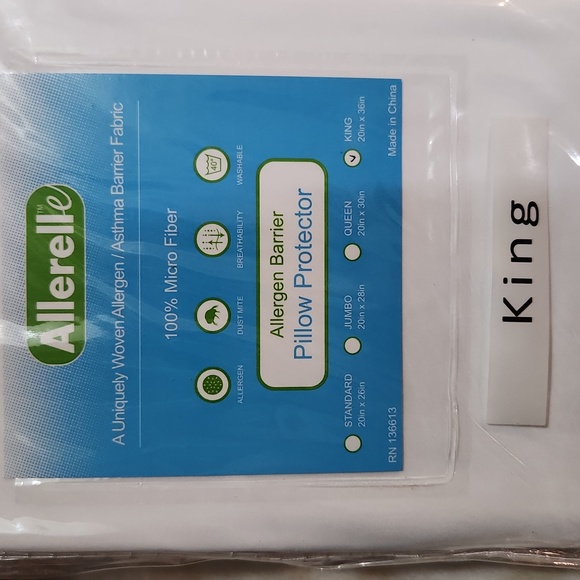 Allergen Barrier King Size Pillow Cover - Picture 3 of 4